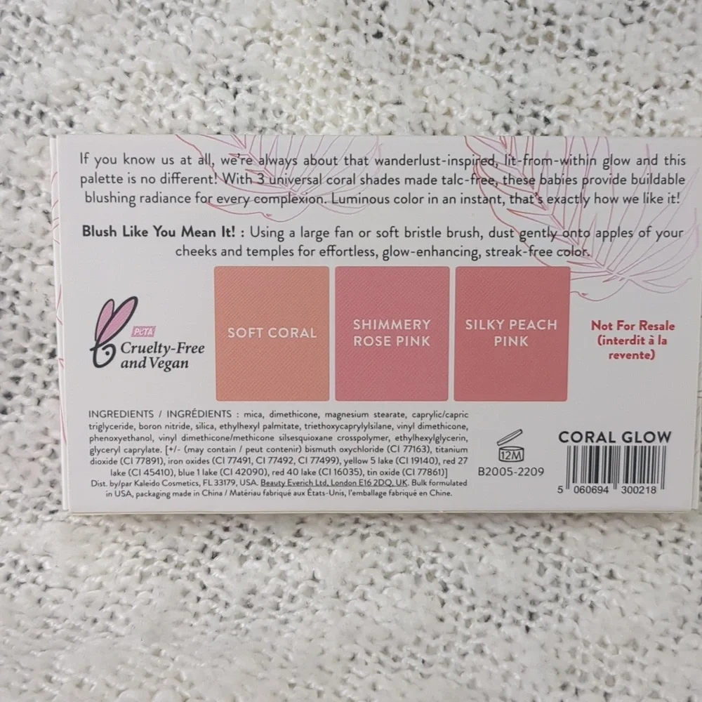 Kaleido Cosmetics Skinluminate Superfine Luminous Blush Palette, 12g/0.42oz